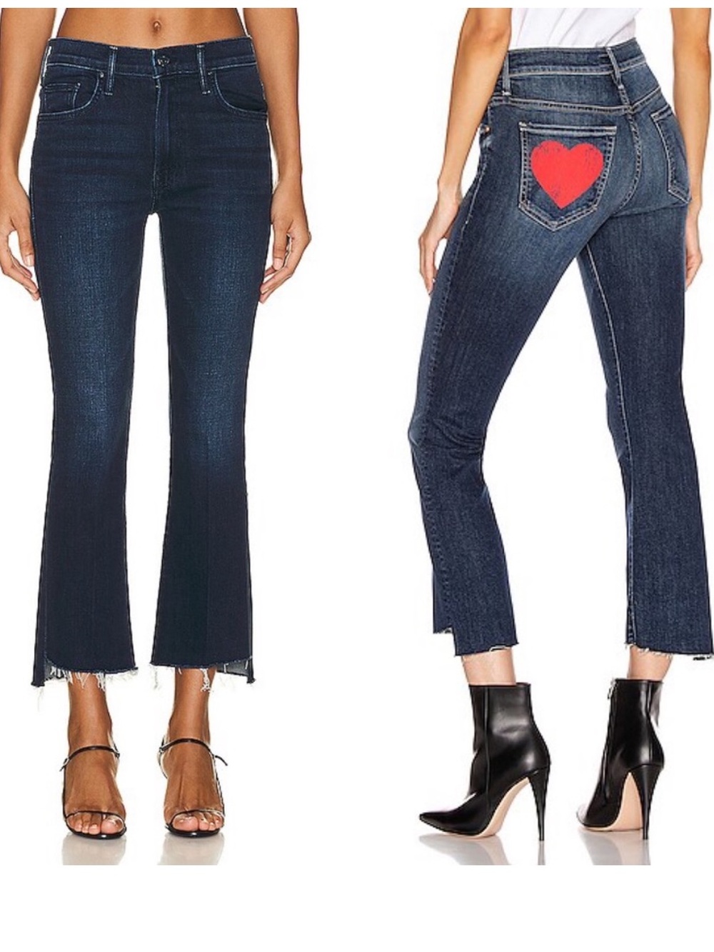 ❤️MOTHER DENIM•THE INSIDER CROP STEP FRAY~Love On The Edge❤️VVEUC $248